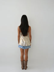 Champagne Satin Camisole – Effortless Glam with a Golden Glow