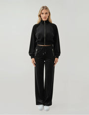 Black Luxe Velour Tracksuit Set – Malibu Road Exclusive