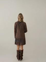 Sierra Fringe Suede Jacket – Desert Night Glam Meets Western Cool
