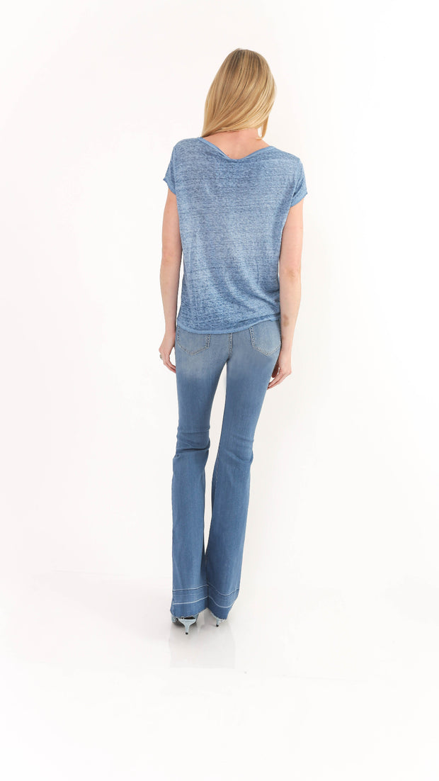 Joss Linen V Neck T-Shirt