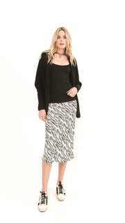 Love Black and White Zebra Print Skirt