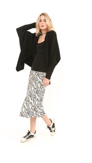 Love Black and White Zebra Print Skirt