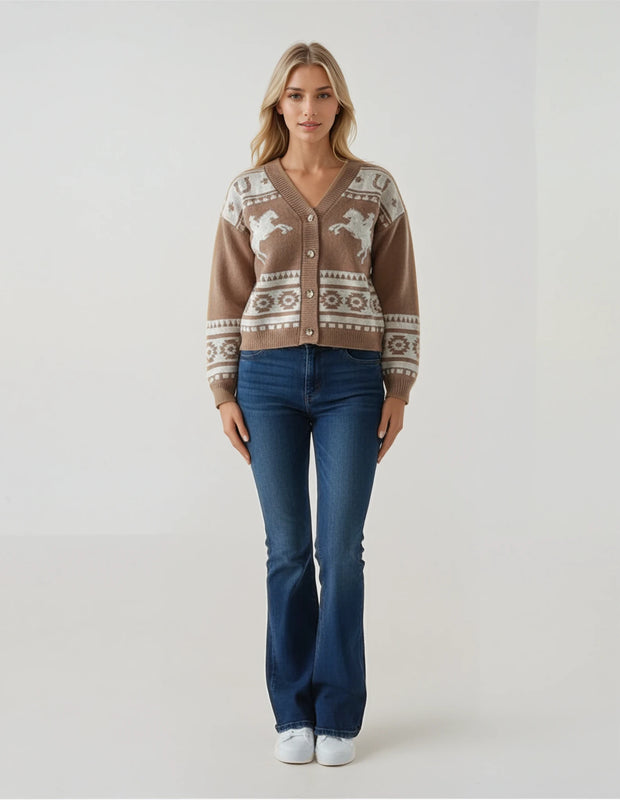 Wild West Camel Knit Cardigan – Malibu Road Exclusive