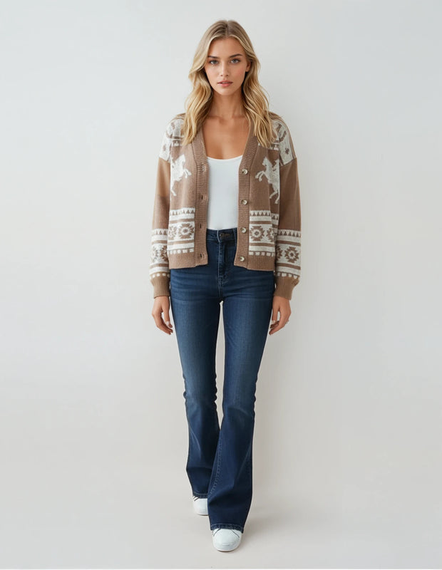 Wild West Camel Knit Cardigan – Malibu Road Exclusive