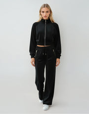 Black Luxe Velour Tracksuit Set – Malibu Road Exclusive