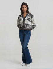 Western Rider Chocolate Knit Cardigan – Malibu Road Exclusive