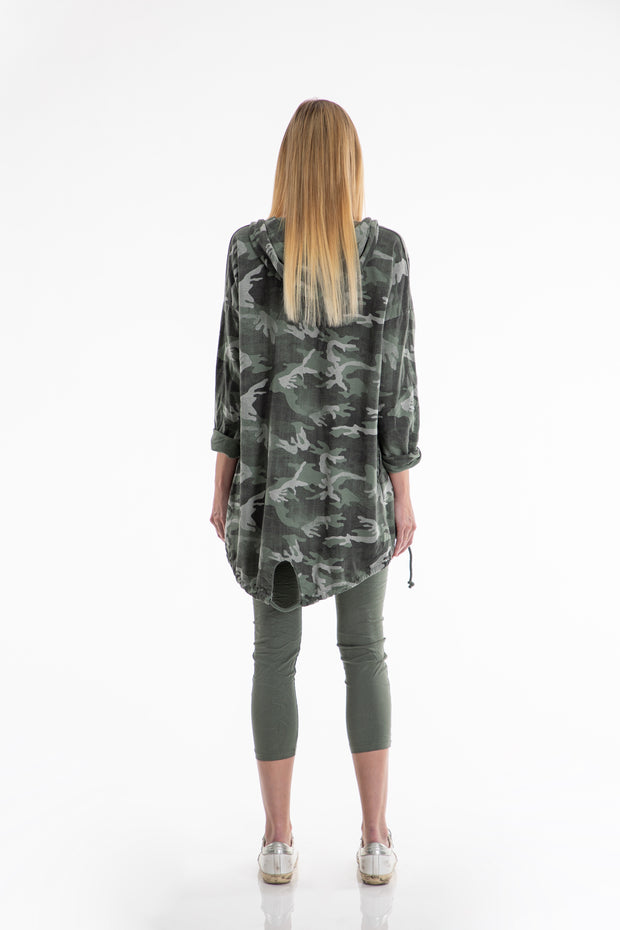 Army Womens Jacket - Becca Army Sweat Jacket | Malibu-Road-Store