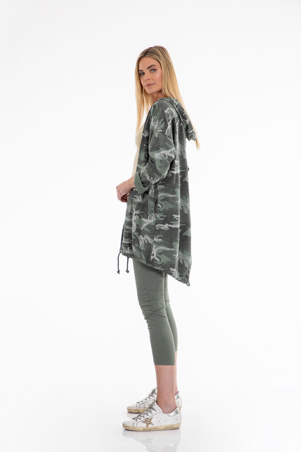 Army Womens Jacket - Becca Army Sweat Jacket | Malibu-Road-Store