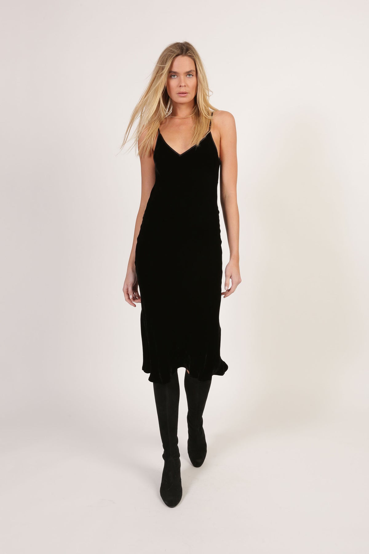 Slip Dresses Long - Caroline Velvet Slip Dress | Malibu-Road-Store Slip Dresses Long - Caroline Velvet Slip Dress | Malibu-Road-Store